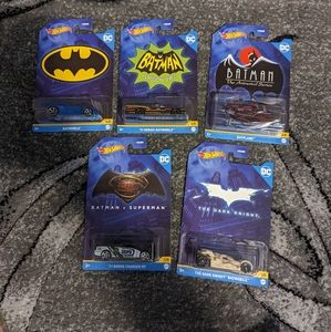 Hot Wheels 5 Batman cars brand new